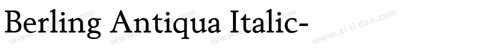Berling Antiqua Italic字体转换